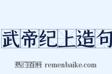 武帝纪上造句是什么意思的图片
